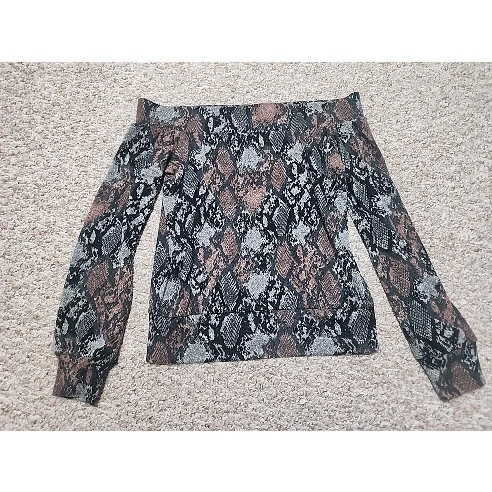 Peyton Jensen Small EVEREVE Womens Cameron Off The Shoulder‎ Pink Gray NWT $68